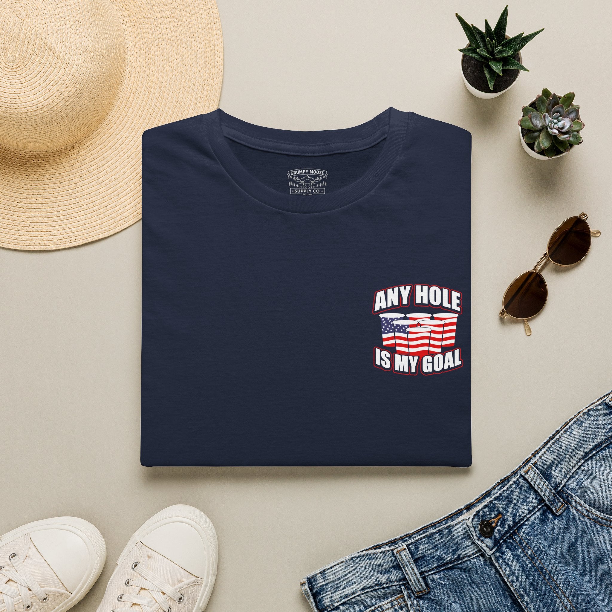 Any Hole Is My Goal Beer Pong - Front & Back Design
