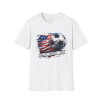 American Flag — Play, Fight, Win USA Soccer Tee