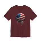American Flag Basketball T-Shirt, Patriotic Paint Drip Basketball Tee, USA Basketball Shirt for Men and Women, 4th of July Basketball Gift