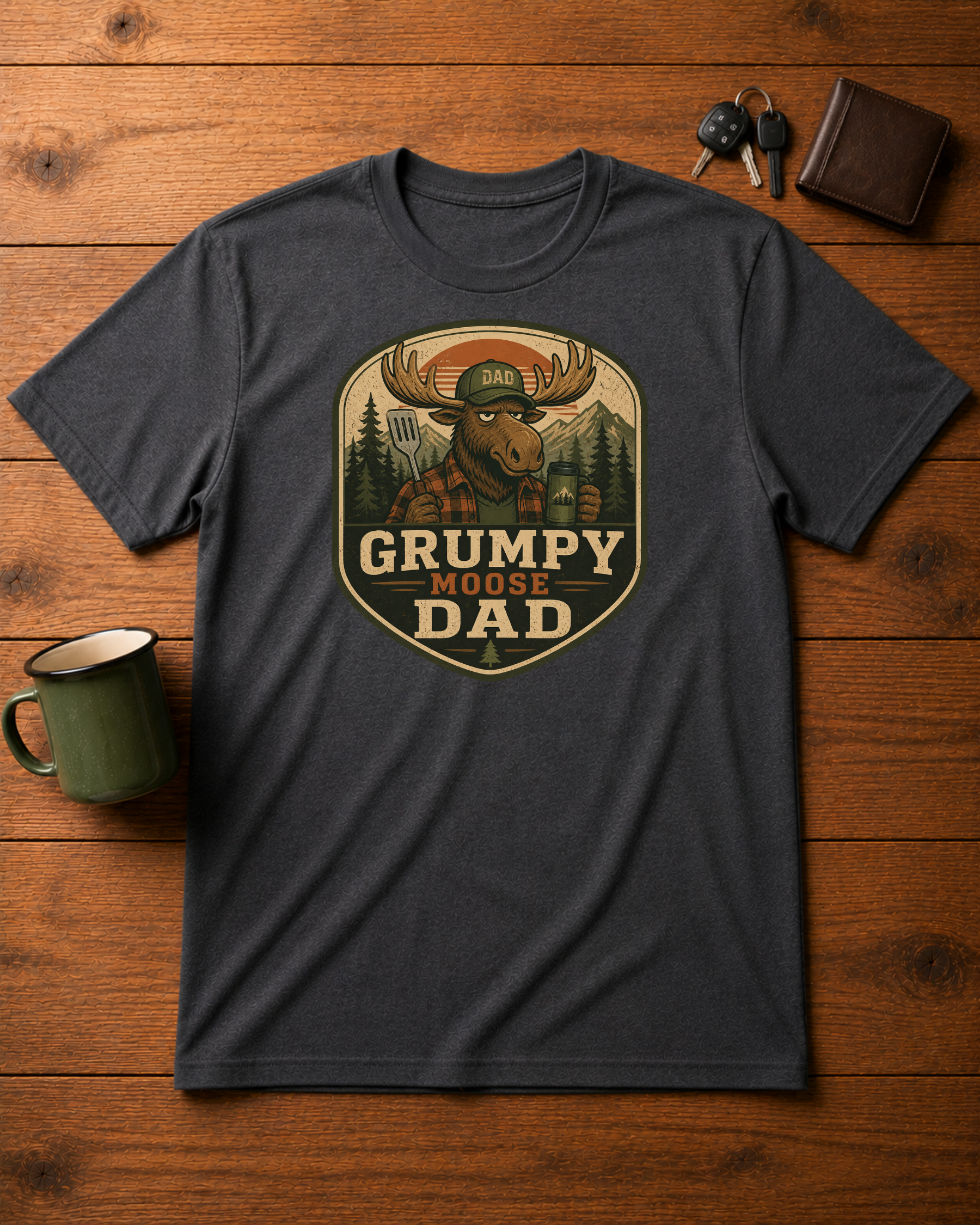 Grumpy Moose Dad T-Shirt