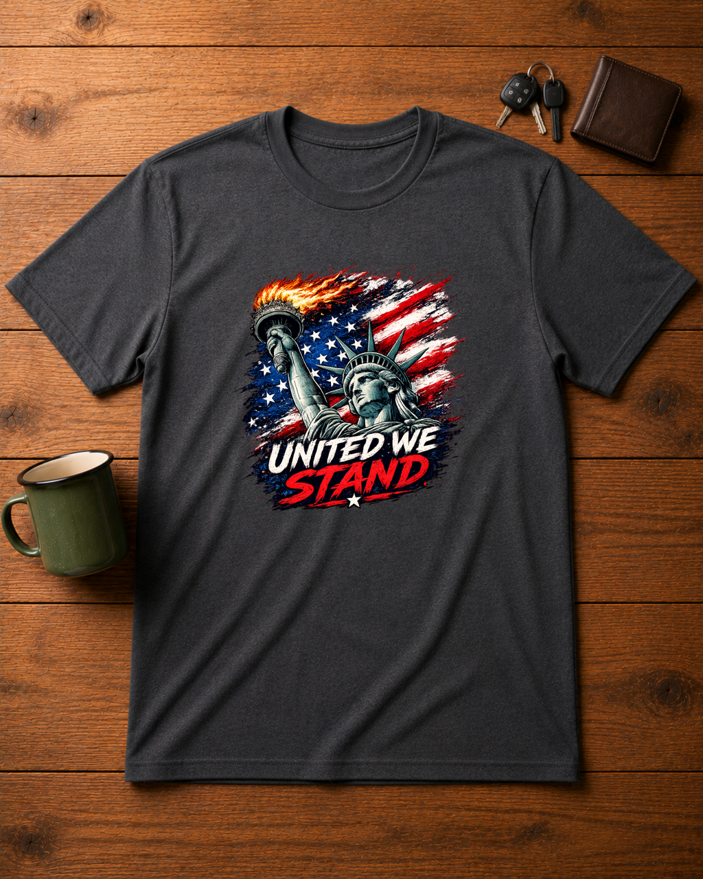 United We Stand Statue of Liberty T-Shirt | Patriotic American Tee