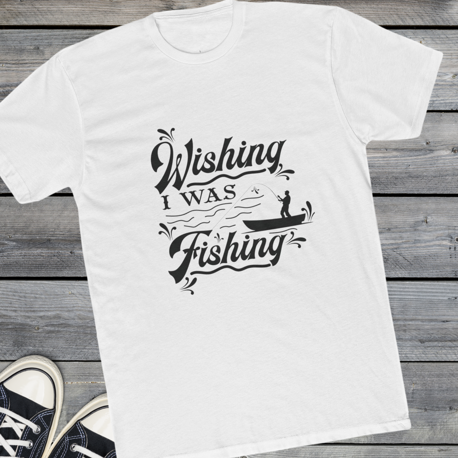Wishing I Was Fishing - Cotton Crew
